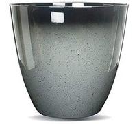 Gr8 Garden Round Red Glazed Effect Egg Cup Planter Patio Flower Plant Pot in Grey Gr8 Garden Grey