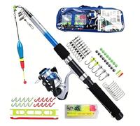 Gr8 Garden Telescopic Fishing Rod 1.8m/5.9FT & Spinning Reel Combo Full Tackle Kit Kids Beginner Starter Set with Carry Bag