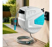 Gr8 Garden Wall Mounted Garden Hose Reel 20m + 2m in Grey Gr8 Garden Grey