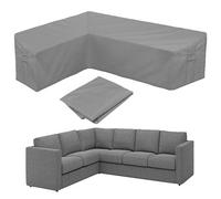 Heavy Duty Grey Garden Outdoor Patio Waterproof Furniture Cover Protector For Sofa Barbecue Table BBQ Barbeque Loveseat Bench Chair Seat Premium Protection (L Shape Sofa 220x298x75x76cm)