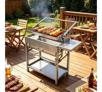 Gr8 Garden XL Stainless Steel BBQ with Flip Grate in Silver Gr8 Garden Silver