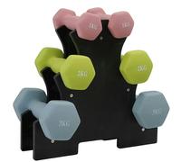 Gr8 Home 12kg Hex Dumbbell Set with Storage Stand