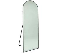 Gr8 Home 160x50cm Arched Full Length Mirror Black Aluminium Frame Floor Standing