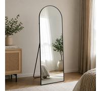 Gr8 Home 160X50Cm Arched Full Length Mirror Black Frame Freestanding Bedroom Dressing Mirror