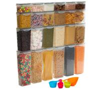 Gr8 Home 24 Pcs Clear Plastic Food Storage Containers Set With Clip Seal Lock Boxes Lids