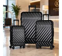 Gr8 Home 3 Piece Black Hard Shell Luggage Set Gr8 Home Black
