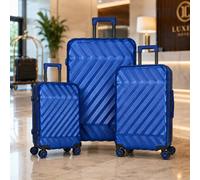 Gr8 Home 3 Piece Blue Hard Shell Luggage Set Gr8 Home Blue