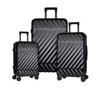 3 Piece Hard Shell Luggage Suitcase Set TSA Lock Spinner Wheels Black