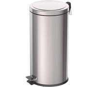 Gr8 Home 30 Litre Foot Pedal Bin Stainless Steel Metal Waste Rubbish Lid Kitchen Garbage