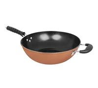 Gr8 Home 30cm Copper Style Non Stick Carbon Steel Wok Stir Fry Pan