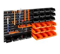 Gr8 Home 44 Piece Wall Mounted Tool Peg Board Set Garage Storage Shelf Bins Workshop Rack Shed Pegboard Shelves Holder Organiser