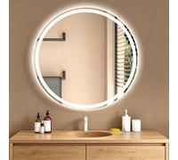 Gr8 Home 60Cm Round Led Bathroom Mirror Anti-Fog Touch Dimmable Light