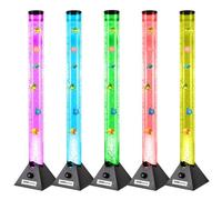 Gr8 Home 90cm Artificial Fish Lamp Bubble Fish Tube Light Floor Sensory Mood Lamp Colour Changing LED Water Feature Tower Novelty Aquarium Tropical Fish Colourful
