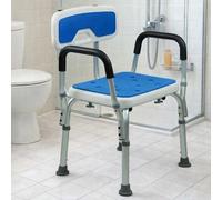 Gr8 Home Adjustable Shower Chair With Arms & Padded Seat 120Kg
