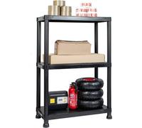 Gr8 Home Black 3 Tier Plastic Shelving Unit Storage Racking Shelves Garage Warehouse Shed