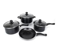 Black 7 Piece Non Stick Cookware Set - Black