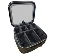 Black Cosmetic Makeup Vanity Case Make Up Storage With Light Up Mirror