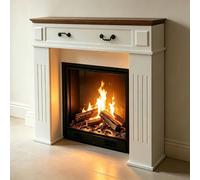 Gr8 Home Brown White Fireplace Surround with 3 Cupboards Gr8 Home White