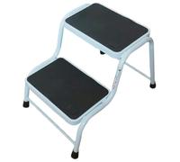 Gr8 Home Double Step Caravan Stool Steel Non Slip Mat Door Ladder Van Motorhome Camper