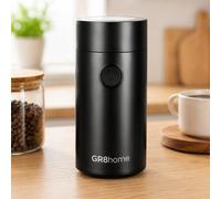 Gr8 Home Electric Coffee Bean Spice Herb Grinder Chopper 150W 60G Matte Black Uk Plug