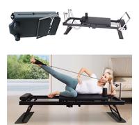 Gr8 Home Folding Pilates Reformer Stretch Machine in Black Gr8 Home Black