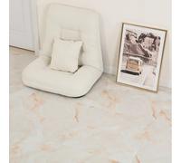 Gr8 Home Gloss White Rose 3.34M² Floor Tiles Self Adhesive Marble Effect Pvc Flooring