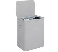 Gr8 Home Grey Double Laundry Seperation Hamper Clothes Washing Basket Gr8 Home Grey