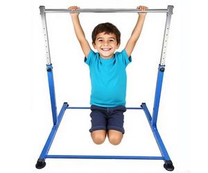 Gr8 Home Gymnastics Horizontal Kip Bar Home Gym Adjustable Height For Children Kids Blue
