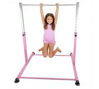 Gr8 Home Gymnastics Horizontal Kip Bar Home Gym Adjustable Height For Children Kids Pink