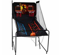 Gr8 Home Foldable Dual Shot Basketball Arcade Game with LCD Scoreboard, Dual Indoor Hoops, Electronic Scoring & 4 Ball Set for Kids & Adults