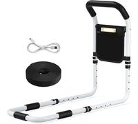 Gr8 Home Lightweight Bed Rail with LED Light Handle in White Gr8 Home White