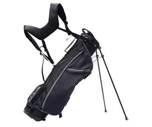 Gr8 Home Lightweight Golf Stand Bag 7 inch 4 Way Divider Double Dual Shoulder Carry Strap Black Grey Club Organiser