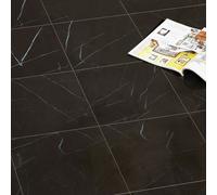Gr8 Home Matte Black 3.34M² Floor Tiles Self Adhesive Marble Effect Pvc Flooring