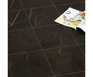 Gr8 Home Matte Black 3.34M² Floor Tiles Self Adhesive Marble Effect Pvc Flooring