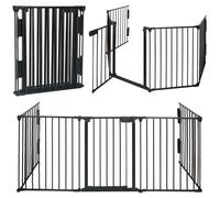 Gr8 Home Metal Safety Fence Hearth Fire Gate Fireplace Guard in Black Gr8 Home Black