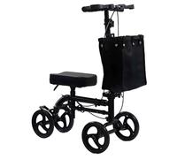 Gr8 Home Mobility Knee Walker Scooter with Adjustable Height, Steering Handlebars & Brakes, Comfortable Knee Pad, 4 Wheel Knee Scooter, 300lb Capacity, Basket, Alternative to Crutches