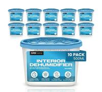 Gr8 Home Pack of 10 Disposable Dehumidifier 500ml | Moisture Absorber Damp Trap for Home | Dehumidifiers for Bedroom, Wardrobe & Bathroom | Mould, Condensation & Mildew Remover