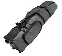 Gr8 Home Premium Wheeled Travel Golf Bag Padded Flight Cover Case with Reinforced Wheels Black Grey