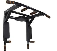 Gr8 Home Pull Up Bar Dip 2in1 Wall Mounted Home Gym Chin Up Cross Fit Multi Grip Workout