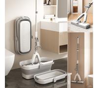 PVA Sponge Mop Folding Bucket Super Absorbent Floor Cleaning Set