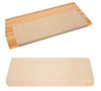 Gr8 Home Rectangular 15 Pcs Carpet Stair Treads Floor Mat Protection Cover Step Staircase Beige