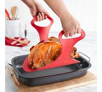 Gr8 Home Reusable Non Stick Silicone Chicken Turkey Meat Lifter Mat Roast Ham Kitchen Tool Gadget