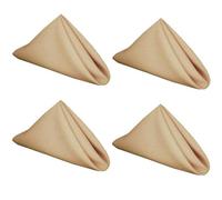 Gr8 Home Set Of 4 Latte Polyester Square Napkins Table Cloth Wedding Hotel Linen Dinner Party