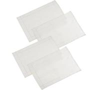 Gr8 Home Set Of 4 Polyester Placemats Dining Table Mats in White Gr8 Home White