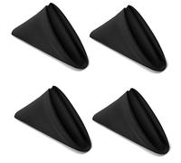 Gr8 Home Set Of 4 Polyester Square Napkins Table Cloth in Black Gr8 Home Black