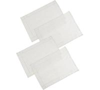 (White) Set Of 4 Polyester Placemats Dining Table Mats