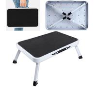 Gr8 Home Single Step Folding Caravan Stool Steel Non Slip Mat Ladder Van Motorhome Camper in Wine Gr8 Home Wine