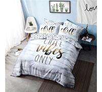 Sleepdown Chill Vibes Only Slogan Duvet Cover Set King