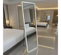 Gr8 Home Smart Full Length Mirror With LED Lights Dressing Mirror Floor Standing Or Wall Mounted For Bedroom Living Room Closets Corridor Changeable Light Colour Adjustable Brightness
