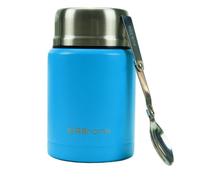 Gr8 Home Stainless Steel Food Flask 500Ml Vacuum Insulated Thermal Soup Jar Spoon Blue